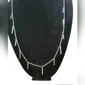 Banana Republic:  sliver necklace with small rhinestone
